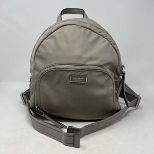 Kate‎ Spade New York Dawn Backpack Purse Unisex Gray Nylon Preppy Minimalist